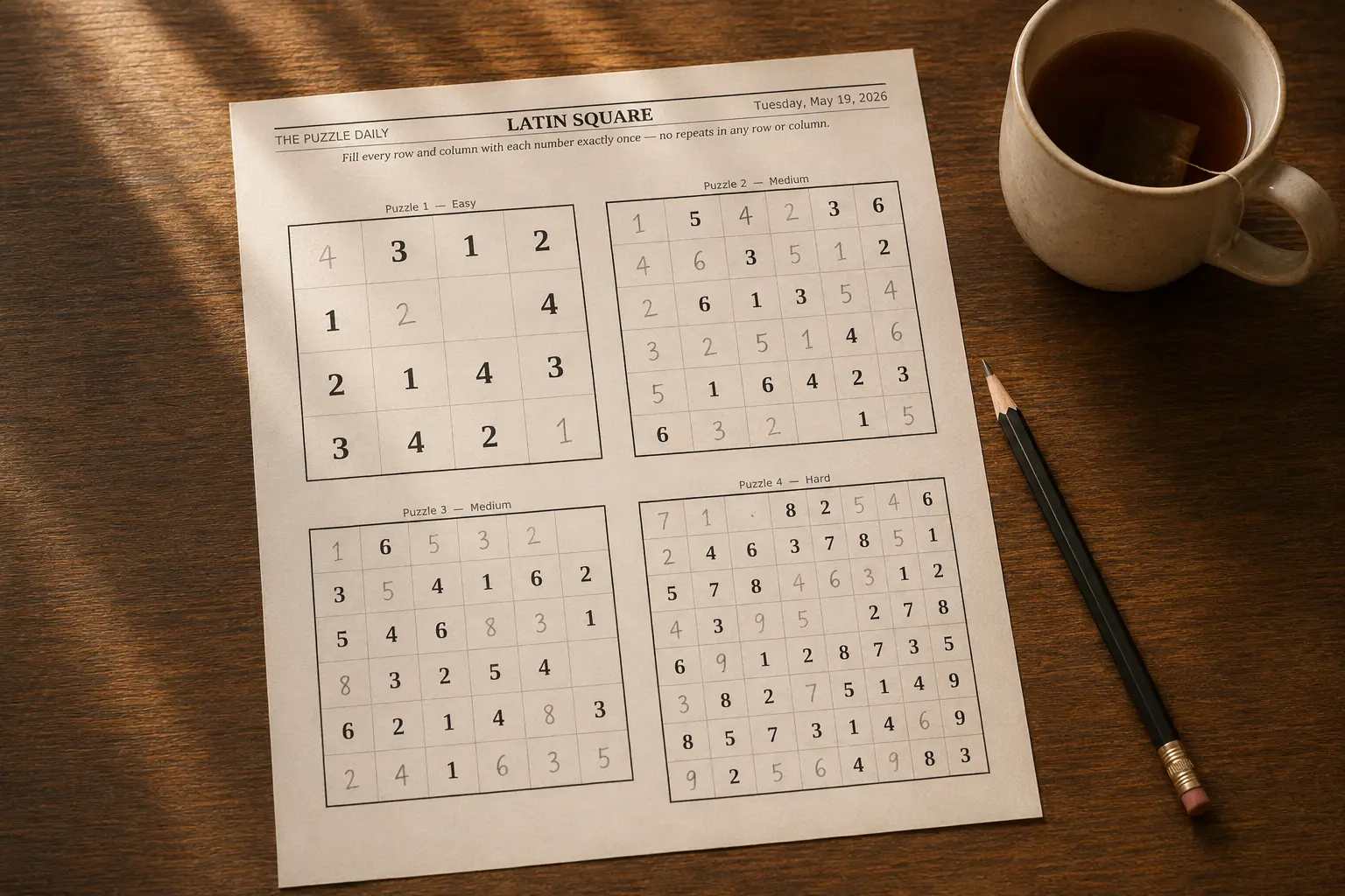 Latin Square Edition