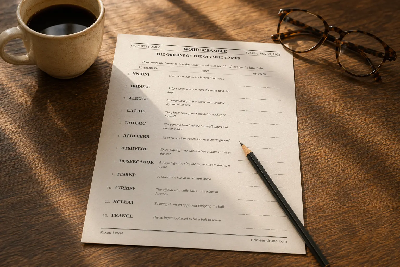 Word Scramble Edition